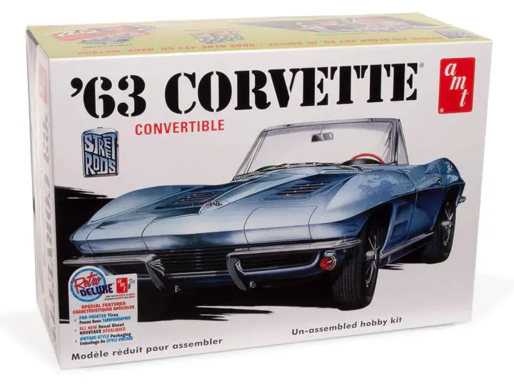 1963 Chevy Corvette Convertible 1/25 - Amt1335m 1