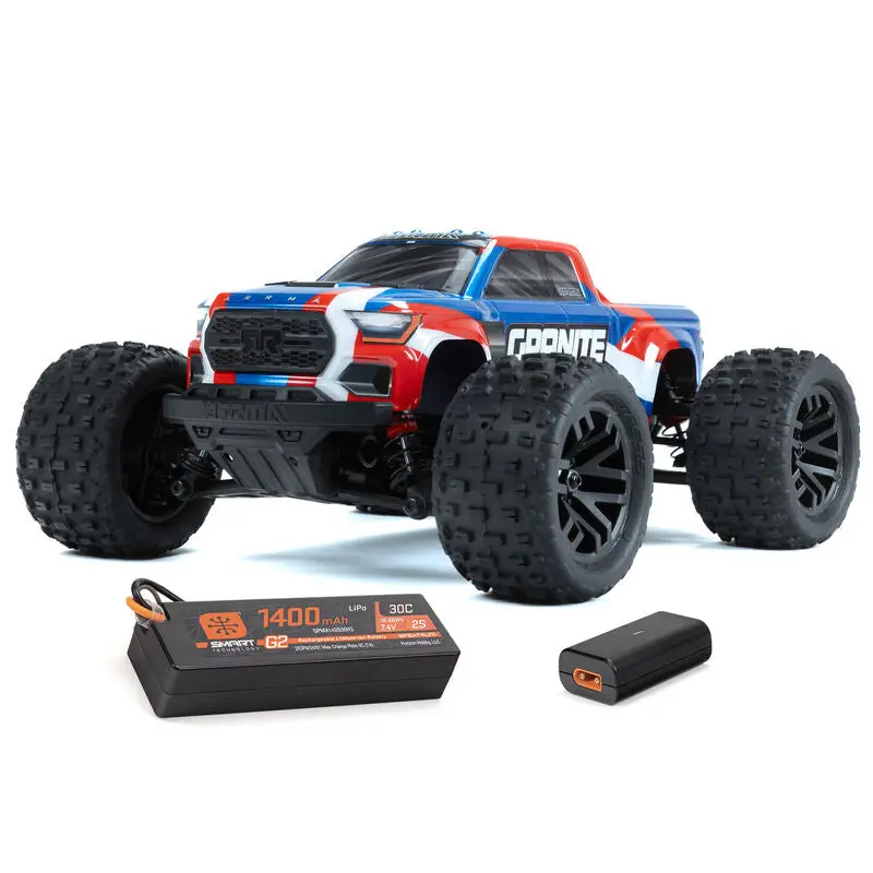 1/18 Granite Grom Mega 380 Brushed 4X4 Monster Truck Rtr With Battery & Charger 1