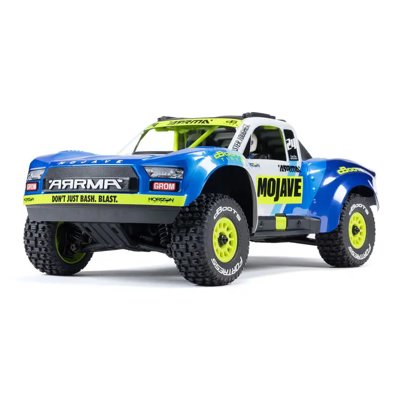 Arrma Mojave Grom Mega 380 Brushed 4X4 Small Scale Desert Truck Rtr With Battery & Charger, Blue/White 1