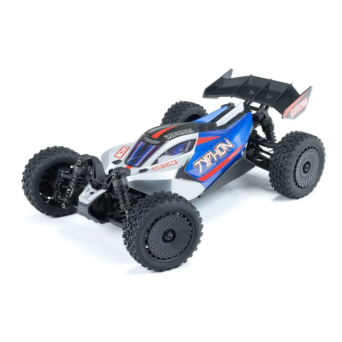 Typhon Grom Mega 380 Brushed 4X4 Small Scale Buggy Rtr With Battery & Charger, Blue/Silver 1