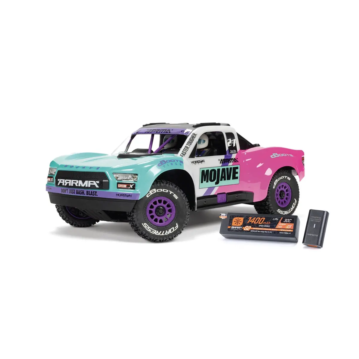 Mojave Grom 223S Blx Brushless 4X4 Small Scale Desert Truck Rtr With Dsc (Battery & Charger Included), Teal 1