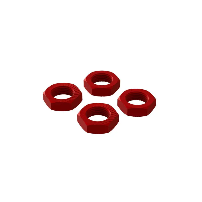 Ara310906 Aluminum Wheel Nut, 17Mm Red (4) 1