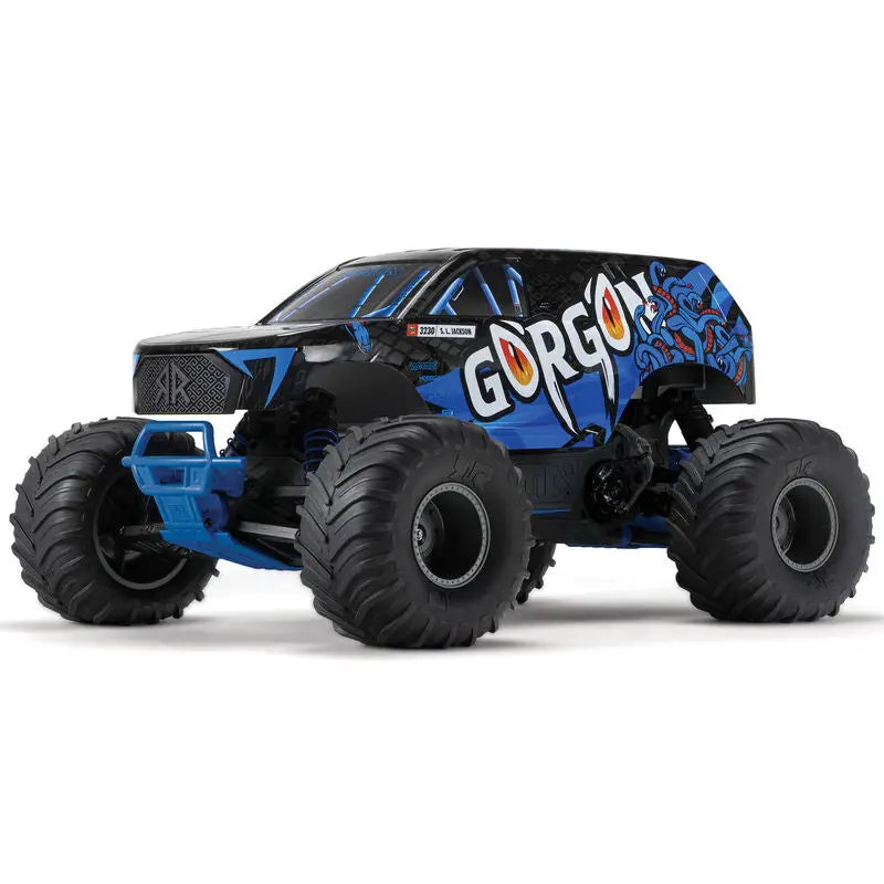 Arrma Gorgon 4X2 Mega 550 Brushed 1/10 Monster Truck Rtr (Blue) W/Slt2 2.4Ghz Radio - Ara3230t1 1