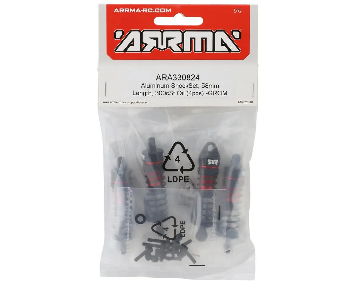 Arrma 58Mm Aluminum Shock Set (Mojave/Typhon/Granite Grom) 1