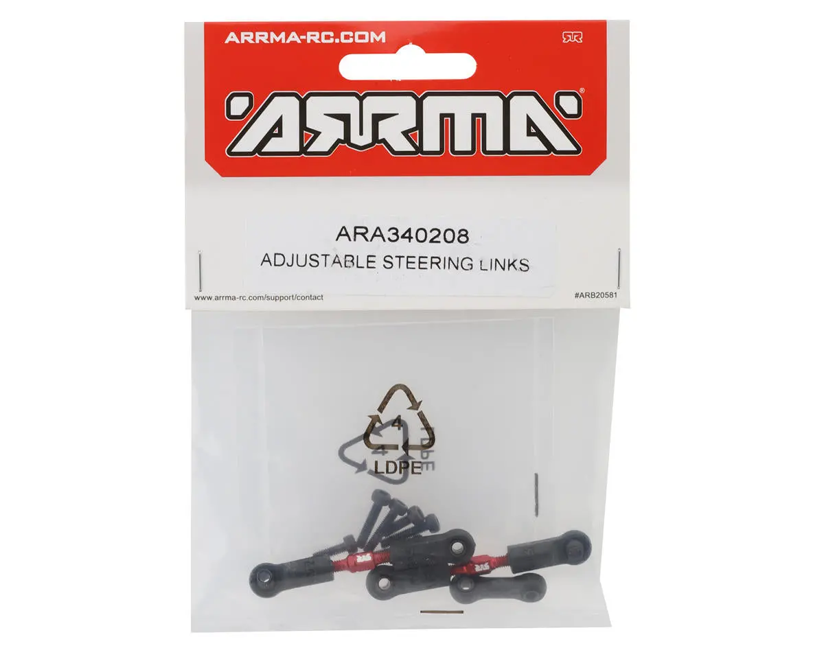 Arrma Adjustable Aluminum Steering Links (2) 1