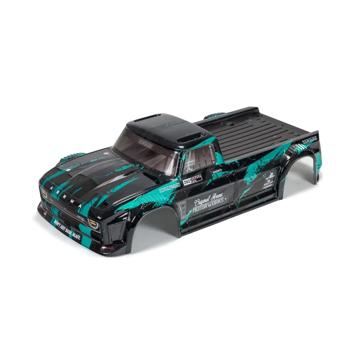 1/8 Finished Body, Black/Teal: Infraction - Ara414008 1