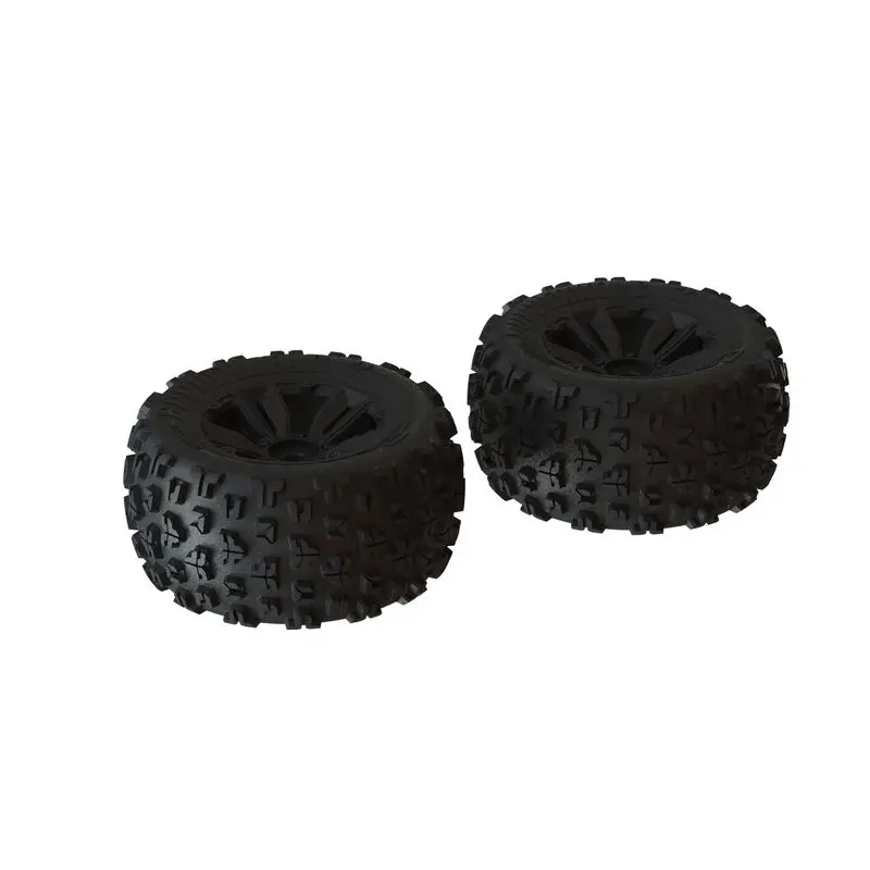 1/8 Dboots Copperhead2 Mt Front/Rear 3.8 Pre-Mounted Tires, 17Mm Hex, Black 1