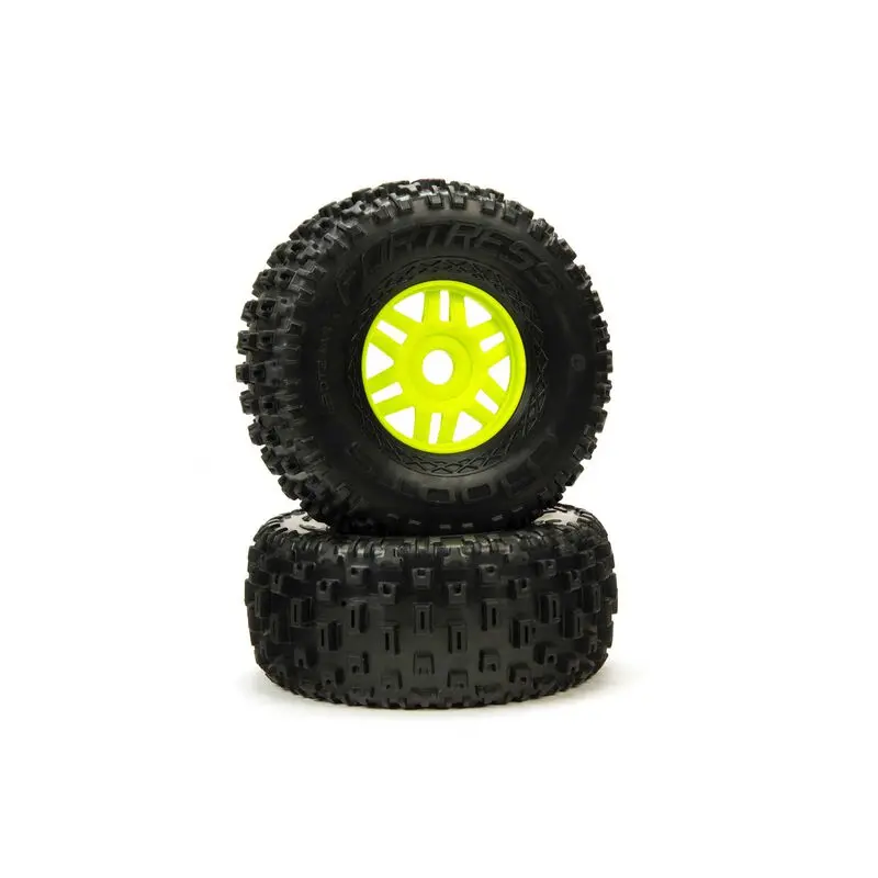 1/8 Dboots Fortress Front/Rear 2.4/3.3 Pre-Mounted Tires, 17Mm Hex, Green (2) 1