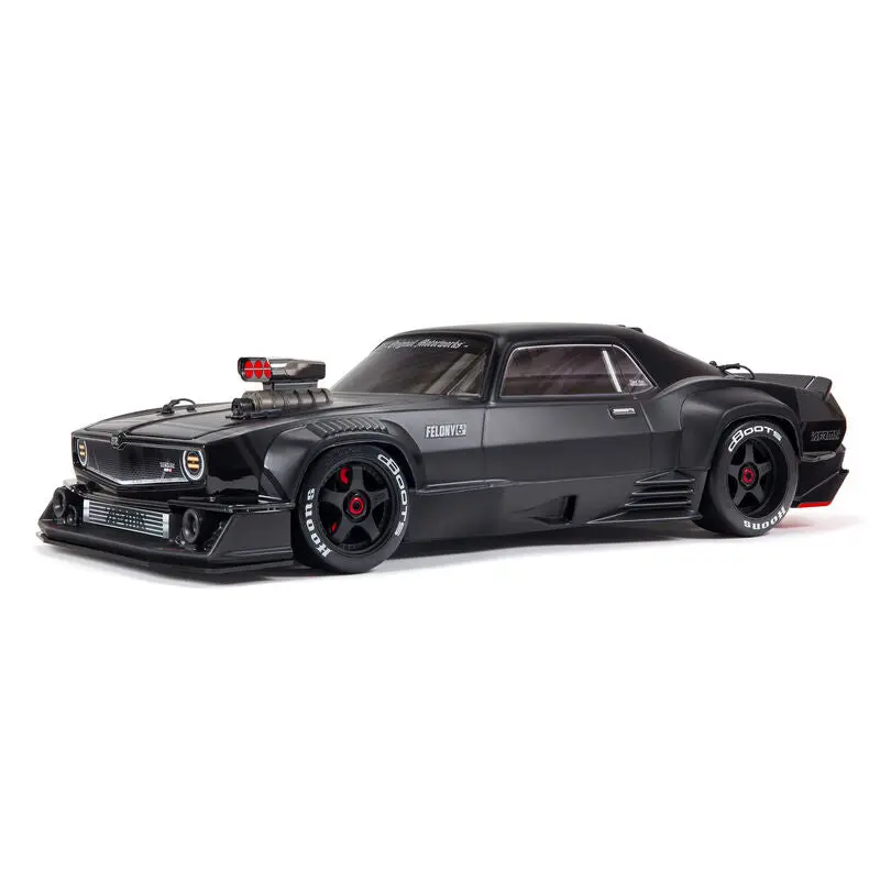 1/7 Felony 6S Blx Street Bash All-Road Muscle Car Rtr, Black - Ara7617v2t1 1