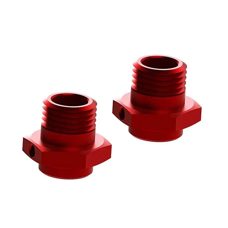 Wheel Hex Aluminum 17Mm (16.5Mm Thick) Red (2) 1
