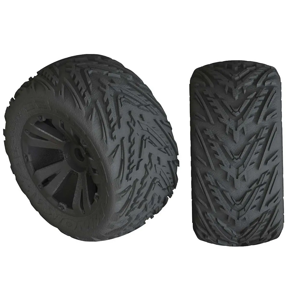 Arrma 1/10 Dboots Minokawa Lp Front/Rear 3.8 Pre-Mounted Tires, 17Mm Hex, Black (2): 4S - Arac9467 1