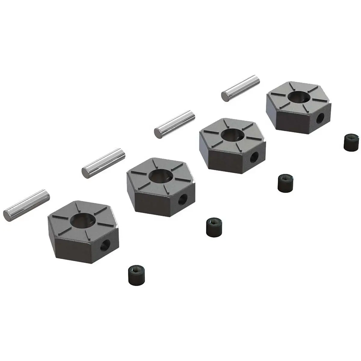 Wheel Hex Metal 12Mm (4) - Arac9473 1