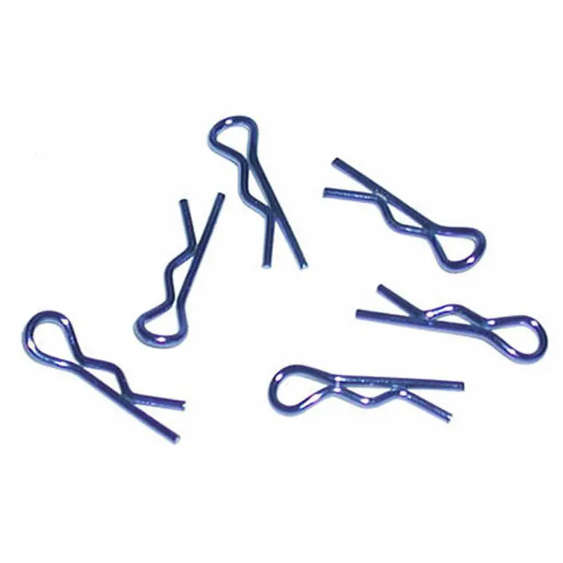 Arrma Factory Team Body Clips, Metallic Blue, 6 Short - Asc1736 1