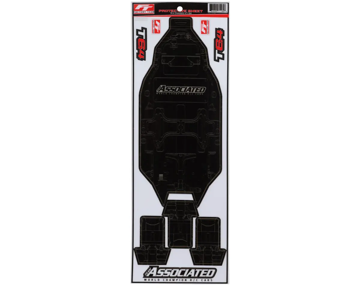 Team Associated Rc10t6.4 Factory Team Chassis Protective Sheet (1) 1