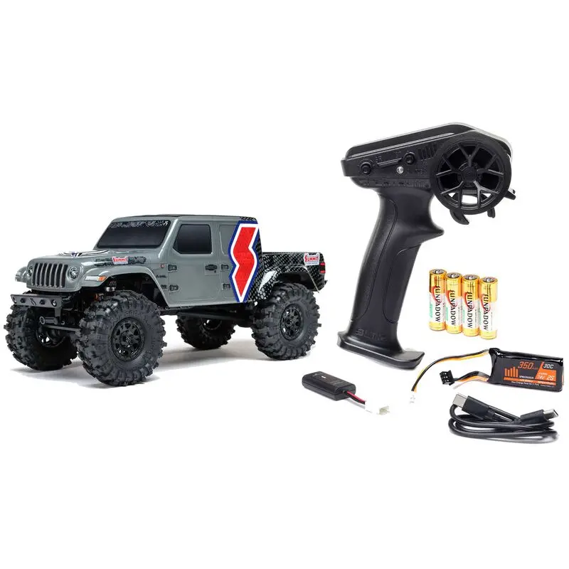 Axial Rc 1/24 Scx24 Summit Racing Jeep Gladiator 4X4 Rock Crawler Rtr (Battery & Charger Included), Gray 1