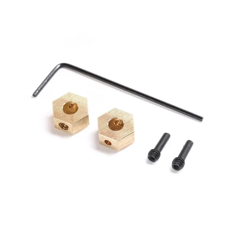 Axial Hex Hub, Brass (2): Scx24, Ax24 1