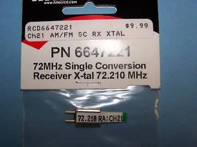 Hitec 72Mhz Single Conversion Receiver Crystal (72.210 Mhz) Ch. 21 #6647221 1