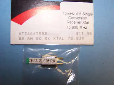 Hitec 75Mhz Single Conversion Receiver Crystal (75.830 Mhz) Am Ch 82 #6647582 1