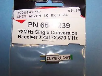 Hitec 72Mhz Single Conversion Receiver Crystal Ch. 39 #6647239 1