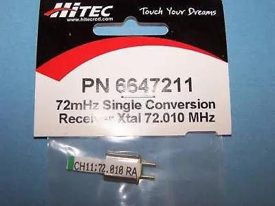 Hitec 72Mhz Single Conversion Receiver Crystal Am/Fm Ch. 11 #6647211 1