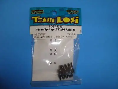 Team Losi 10Mm Springs .75X60 Rate (2) #A-5357 1