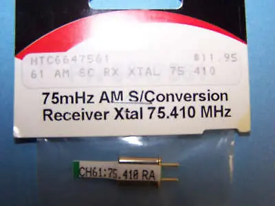 Hitec 75Mhz Single Conversion Receiver Crystal (75.410) Am Ch 61 #6647561 1