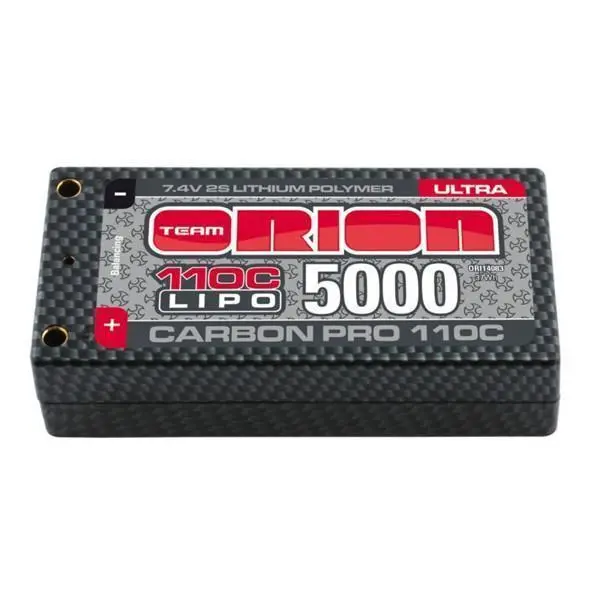 Carbon Pro Ultra 7.4V 5000Mah 110C 2S Lipo, 25Mm Shorty, Tubes (Ori14083) 2