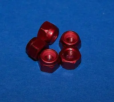 Kyosho M4 Aluminum Nylon Nut (Red) 5 Pcs #Kyo1355 2