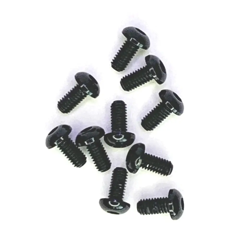 Racers Edge Button Head Hex Screw 3X14mm Black (10Pcs) 1