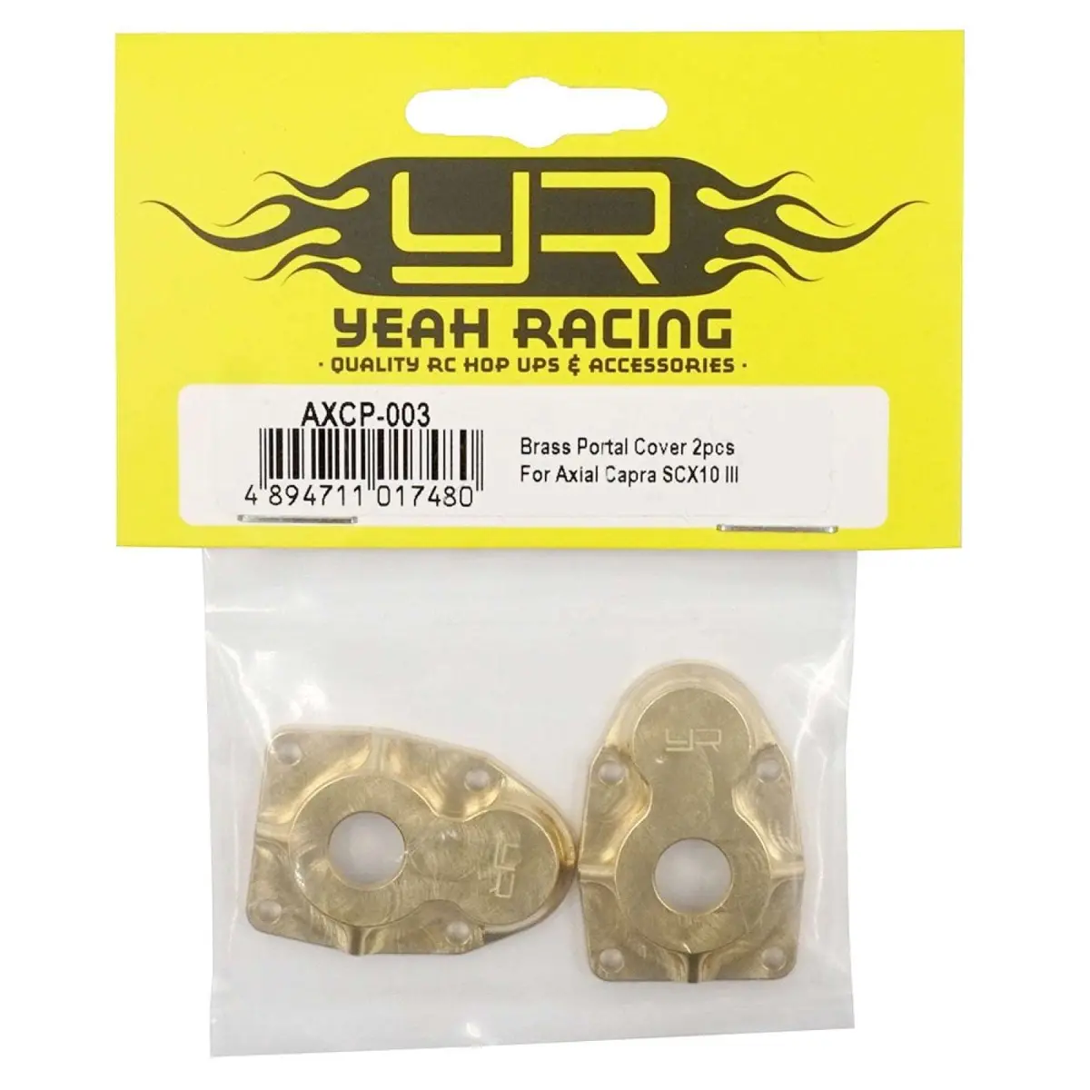 Yeah Racing Brass Portal Cover 2Pcs For Axial Capra Scx10 Iii 1