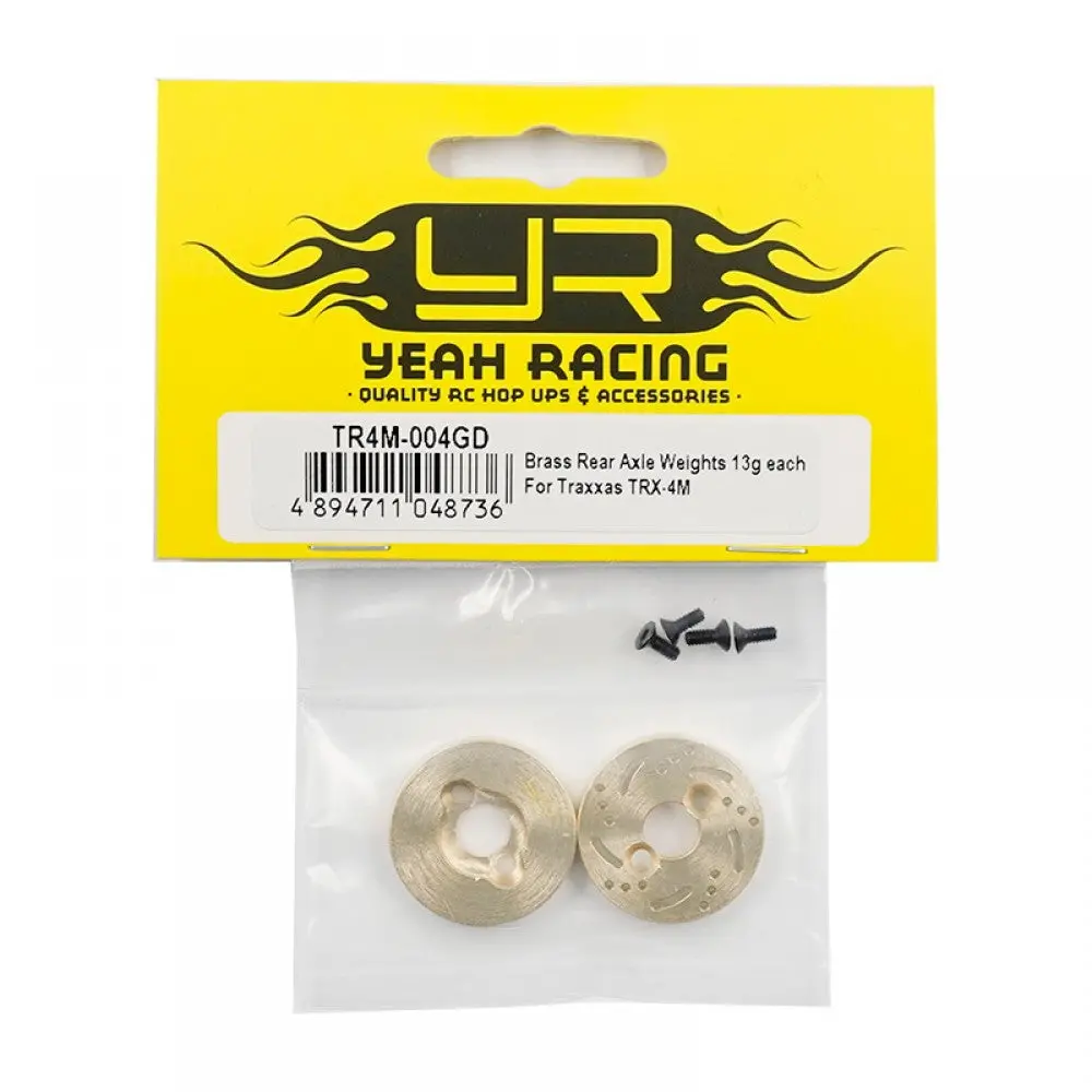 Yeah Racing Brass Rear Axle Weights 13G Each Fits Trx-4M 1