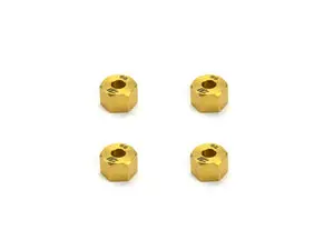 Carisma Brass Wheel Hex Set: Sca-1E 1