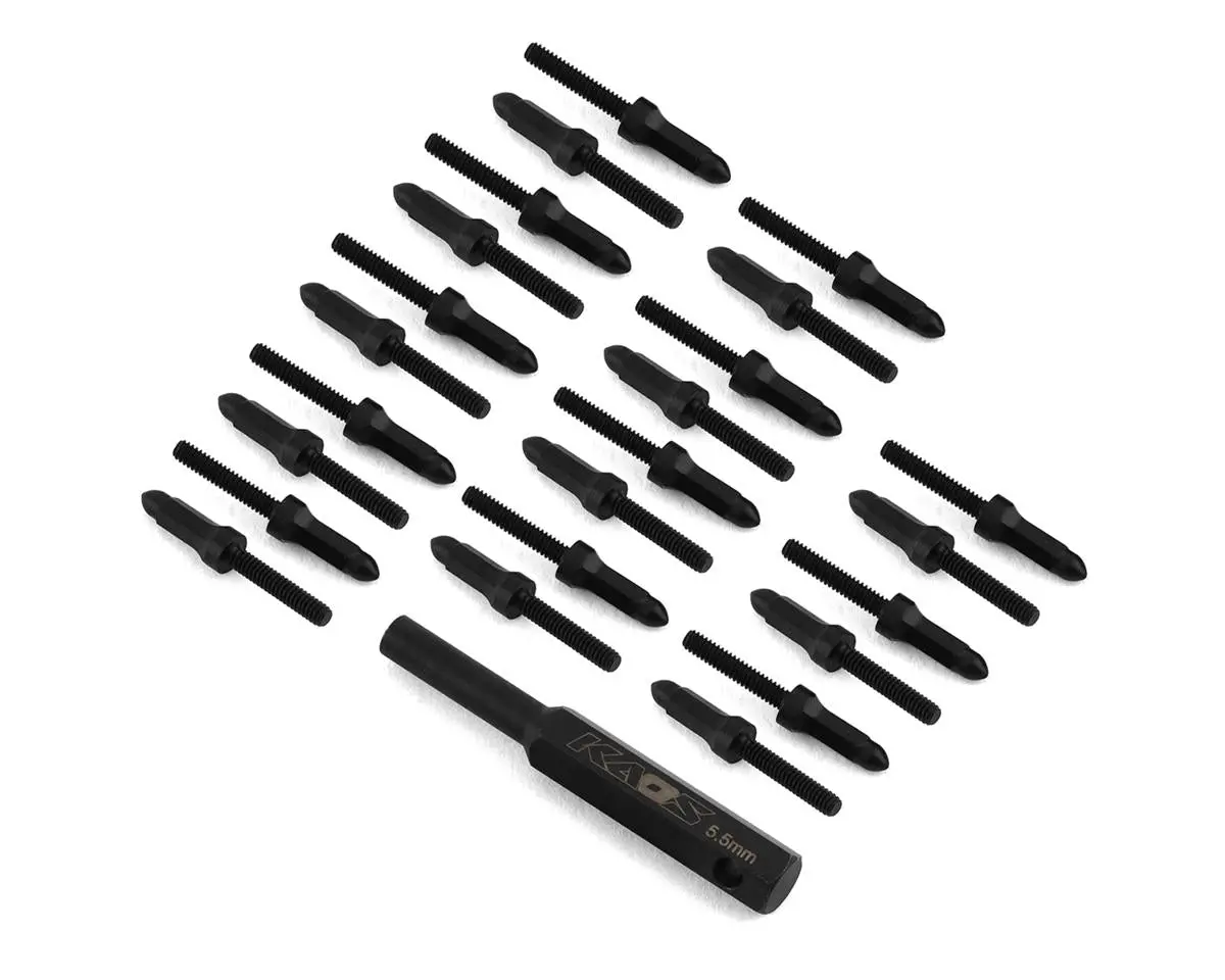 Cen Racing Ford F250 Kg1 Bullet Wheel Lugs (Black Chrome) (24) (2Mm Studs) W/Tool 1