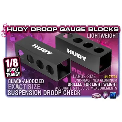 Hudy Chassis Droop Gauge Support Blocks 30Mm For 1 / 8 Off-Road - Lw (2) 2