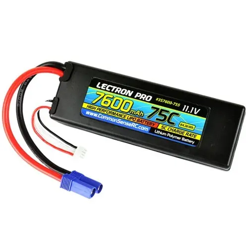 Lectron Pro 11.1V 7600Mah 75C Lipo Battery With Ec5 Connector 1