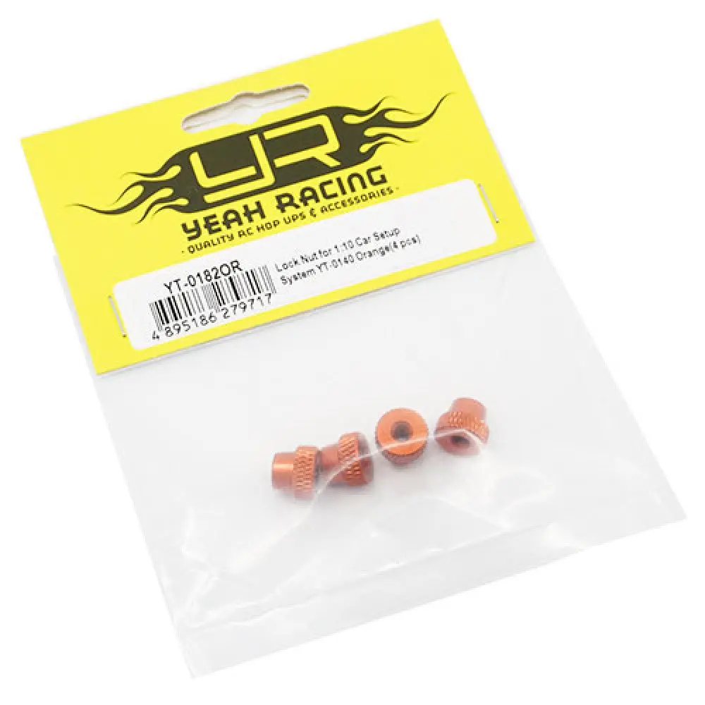 Yeah Racing Car Setup System Lock Nut For Yt- 0140 Orange 1