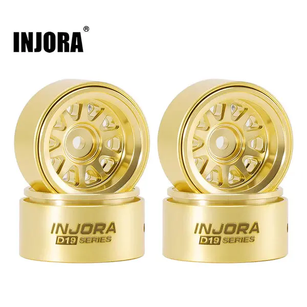 Injora 0.7" D19 Brass Beadlock Wheels For 1/30 Scx30 1