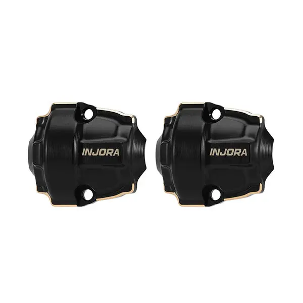 Injora Black Coating Brass Diff Covers For 1/32 Redcat Ascent-32 2