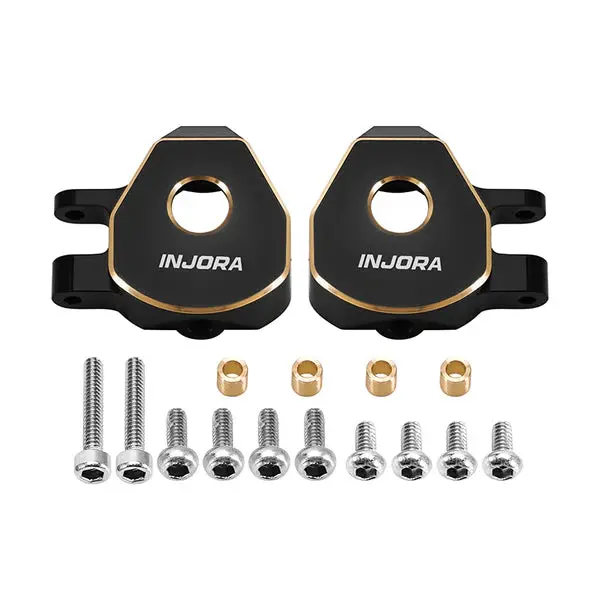 Injora Black Coating Brass Steering Knuckles For 1/32 Redcat 1