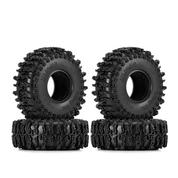 Injora 1.0" 64*24Mm Cling On Tires (T1020) (4) 1