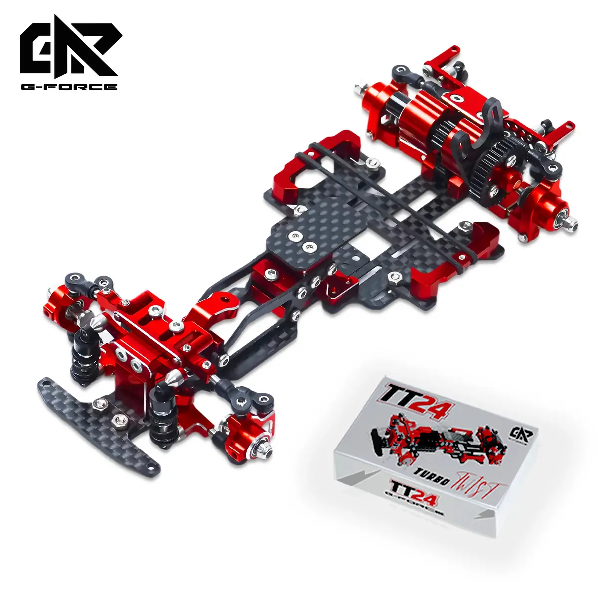 G-Force Tt24 1/24 Full Cnc Aluminum Drift Chassis 1
