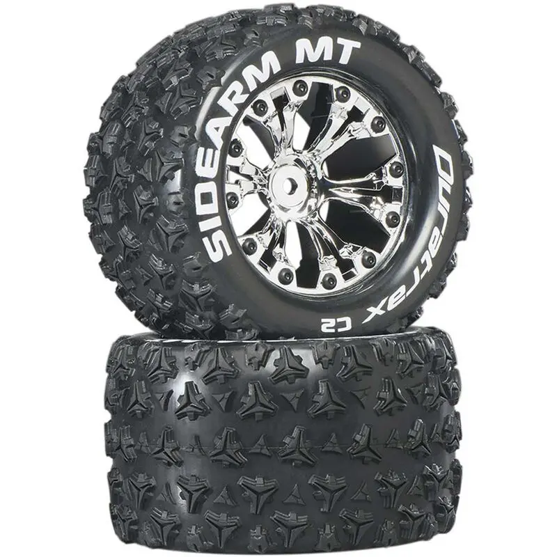 Sidearm Mt 2.8" Mounted 1/2" Offset C2 Tires, Chrome (2) 1