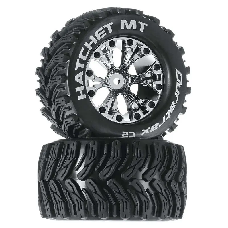 Hatchet Mt 2.8" 2Wd Mounted Rear Tires, Chrome 1