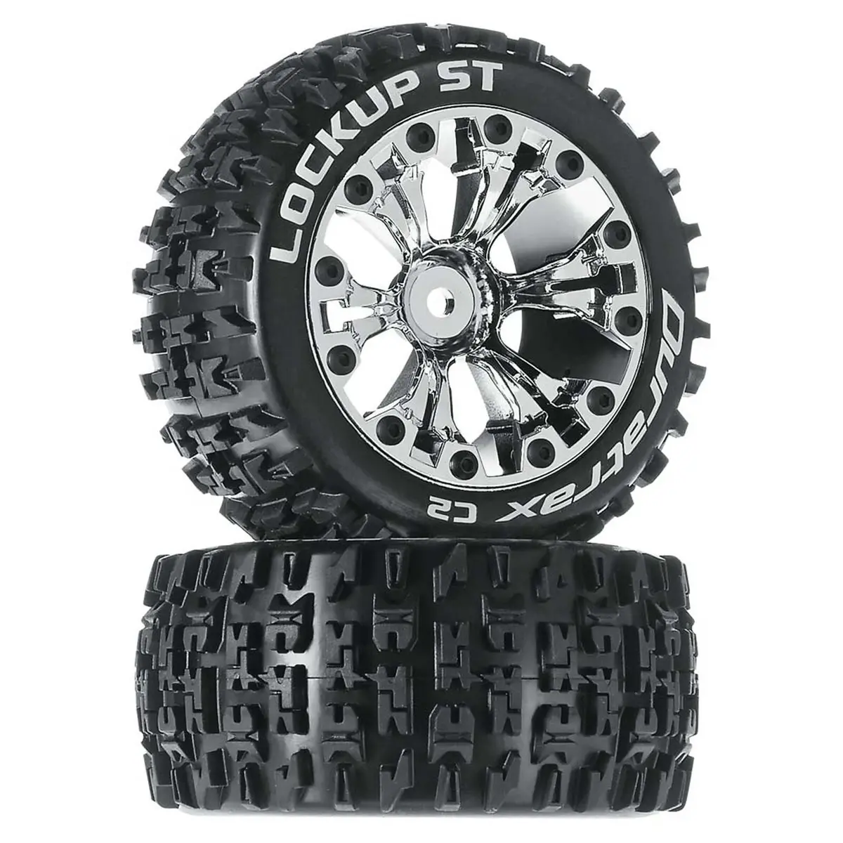 Lockup St 2.8" 2Wd Mounted Rear Tires, Chrome (2) - Dtxc3567 1