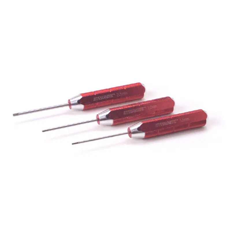 Machined Hex Driver Metric Set Red - Dyn2904 1