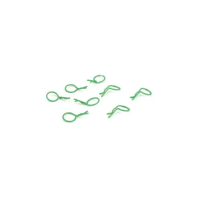 Bent Body Clips Green(8) 1