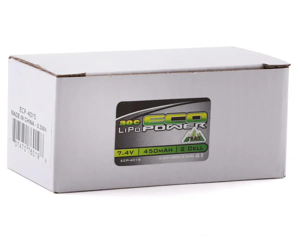 Ecopower "Trail" Scx24 2S 30C Lipo Battery W/Ph2.0 Connector (7.4V/450Mah) 1