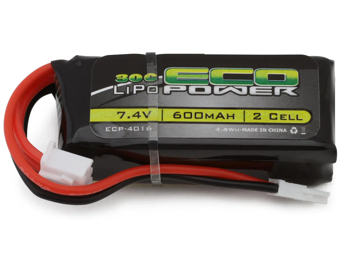 Ecopower 2S 30C Lipo Battery W/Molex Connector (7.4V/600Mah) (Fits: Furitek™ Fx118/Cr-18P) 1