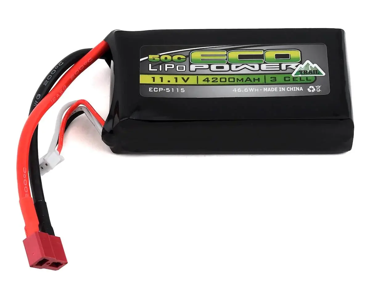 Ecopower "Trail" 3S Shorty 50C Lipo Battery (11.1V/4200Mah) (W/T-Style Connector) 1