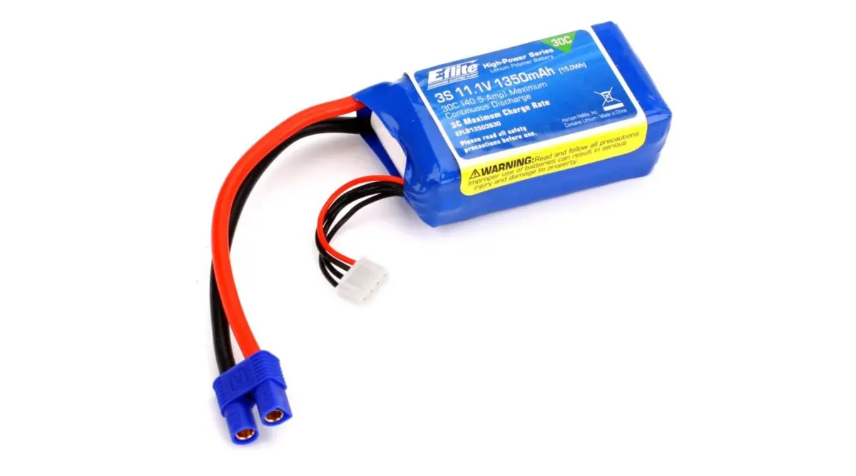 1350Mah 3S 11.1V 30C Lipo, 13Awg: Ec3 (Eflb13503s30) 1